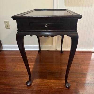 Vintage Queen Anne Style Accent Table with Pull-Out Trays