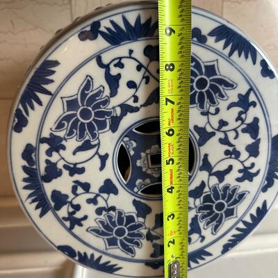 Blue and White Porcelain Garden Stool
