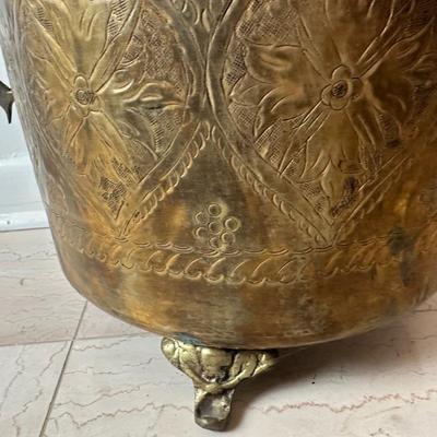 Decorative Brass Planter with Handles