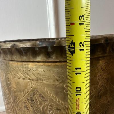 Decorative Brass Planter with Handles