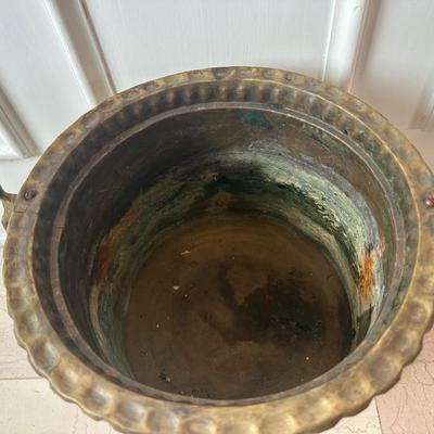 Decorative Brass Planter with Handles