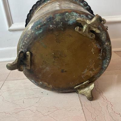 Decorative Brass Planter with Handles