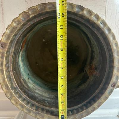 Decorative Brass Planter with Handles