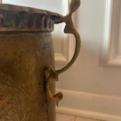 Decorative Brass Planter with Handles