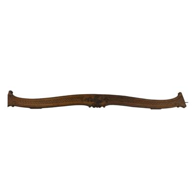 Pair of Carved Wooden Wall Décor Panels with Floral Center Detail