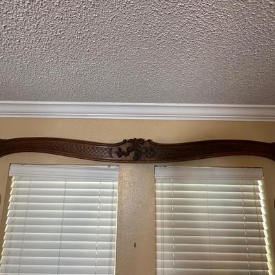 Pair of Carved Wooden Wall Décor Panels with Floral Center Detail