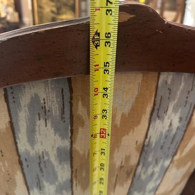 Henredon Upholstered Accent Chair with Carved Wood Frame