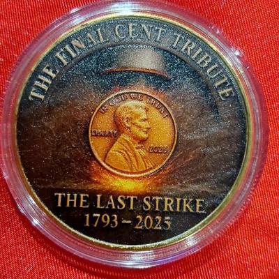 Commemorative keepsake the last Lincoln penny