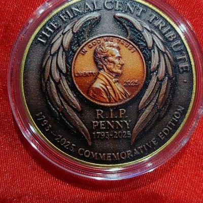 Commemorative keepsake the last Lincoln penny