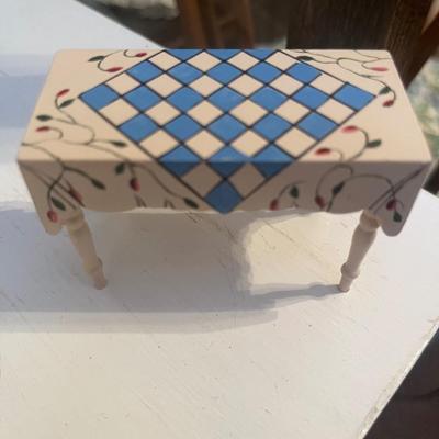 Wooden doll picnic table