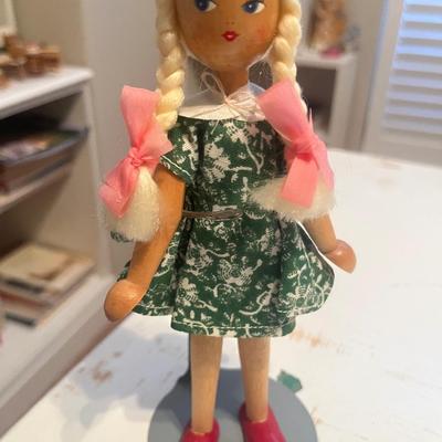 Wooden peg doll