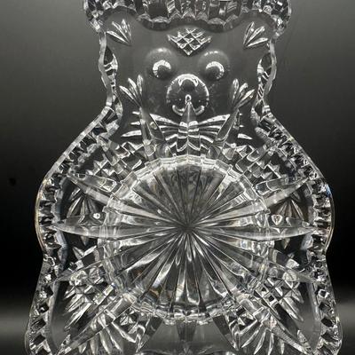 Waterford Crystal Teddy Bear Quartz Desk Clock