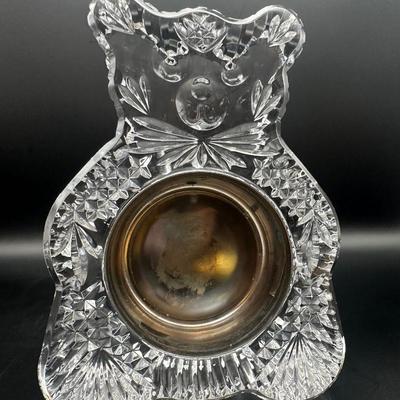 Waterford Crystal Teddy Bear Quartz Desk Clock