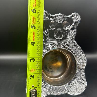 Waterford Crystal Teddy Bear Quartz Desk Clock