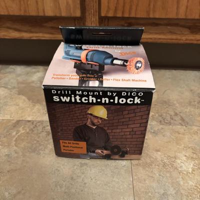 LOT 126: Orbit Brass Manifold Set Multi Hose Connector, Craftsman Precision Drill Guide, Brass Door Lock & a Drill Mount