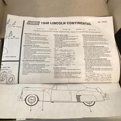 LOT 141: Vintage Models, Games and More - Lindberg 1948 Lincoln Continental No. 72322, Revell "T" Touring, Dunce and Generator Kit