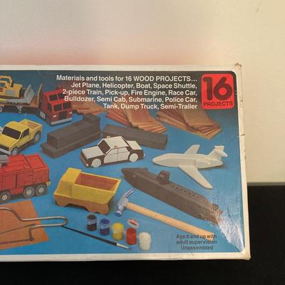 LOT 142: Vintage Toys / Games in Original Boxes - Woodshop ToyMaker, Speedball and Estes T-Bolt Air Rocket