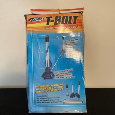 LOT 142: Vintage Toys / Games in Original Boxes - Woodshop ToyMaker, Speedball and Estes T-Bolt Air Rocket