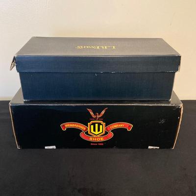 LOT 146: Lady Thorogood Classic Work Shoe Size 6 and L.B. Evans Men's 8346 Size 9.5 Leather Upper Shoe