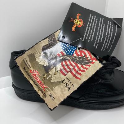 LOT 146: Lady Thorogood Classic Work Shoe Size 6 and L.B. Evans Men's 8346 Size 9.5 Leather Upper Shoe