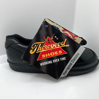 LOT 146: Lady Thorogood Classic Work Shoe Size 6 and L.B. Evans Men's 8346 Size 9.5 Leather Upper Shoe