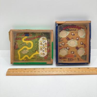 LOT 147: Vintage This and That Collection - Longaberger Mug, Alice in Puzzleland / Pondsnag Puzzles, The Barclay Philadelpha Glass...