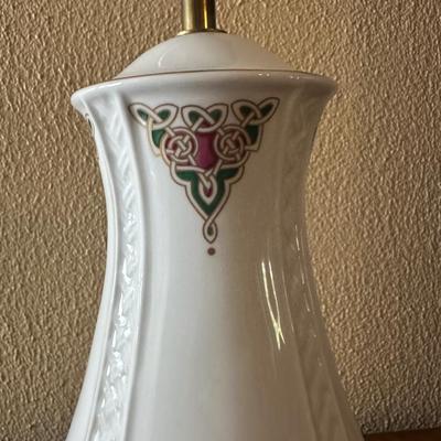 Royal Tara Irish Fine Bone China Table Lamp Base with Celtic Knot Design