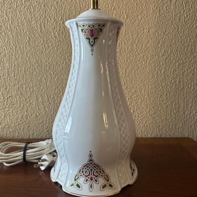 Royal Tara Irish Fine Bone China Table Lamp Base with Celtic Knot Design