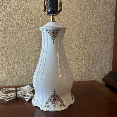 Royal Tara Irish Fine Bone China Table Lamp Base with Celtic Knot Design