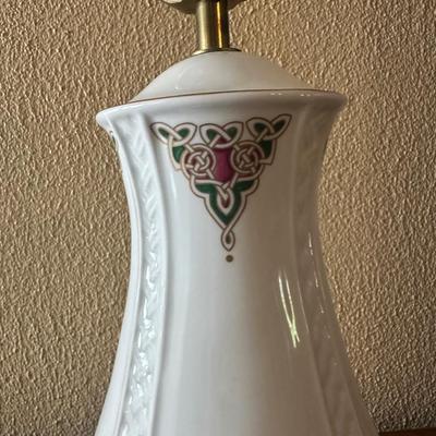 Royal Tara Irish Fine Bone China Table Lamp Base with Celtic Knot Design