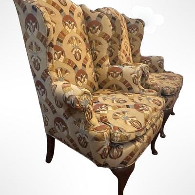 Pair of Henredon Wingback Armchairs