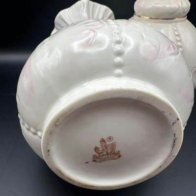 Pair of Belleek Ireland Porcelain Trumpet Vases