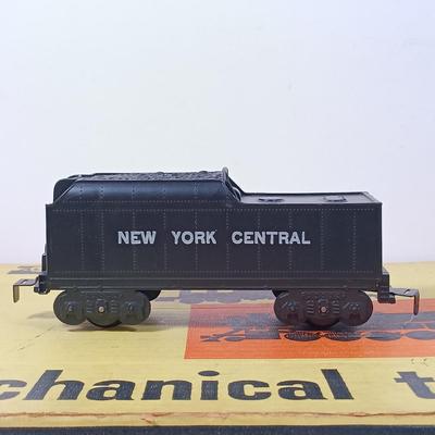 LOT 166: Vintage Marx Coal Tender and NYC Caboose with Other Metal O Gauge Train Cars, Metal Track & Train Magazines