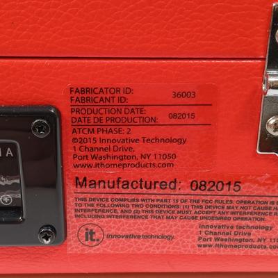 LOT 167: Innovative Technology Bluetooth Record Player with Vintage VHS Star Trek Collector's Edition Tapes