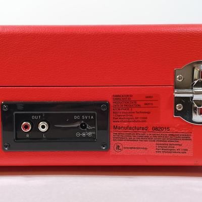 LOT 167: Innovative Technology Bluetooth Record Player with Vintage VHS Star Trek Collector's Edition Tapes