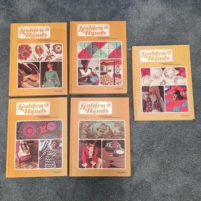 LOT 165: Vintage Golden Hands Textile Craft Books, Kenner Knit Magic & Wood and Plastic Looms