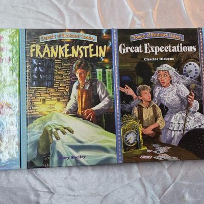 Treasury of Illustrated Classics Hardcover Book Bundle – 4 Classic Literature Titles