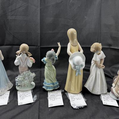 Sale Photo Thumbnail #485: 6 Lladro or Nao figurines all in perfect condition. No original boxes or COA. Can be shipped  double double boxed. These Lladros were part of a large collection from an avid Lladro fan. being sold now to benefit the family.