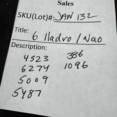 Sale Photo Thumbnail #502: 6 Lladro or Nao figurines all in perfect condition. No original boxes or COA. Can be shipped  double double boxed. These Lladros were part of a large collection from an avid Lladro fan. being sold now to benefit the family.