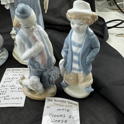 Sale Photo Thumbnail #507: 6 Lladro or Nao figurines all in perfect condition. No original boxes or COA. Can be shipped  double double boxed. These Lladros were part of a large collection from an avid Lladro fan. being sold now to benefit the family. The two clowns are made in Chin