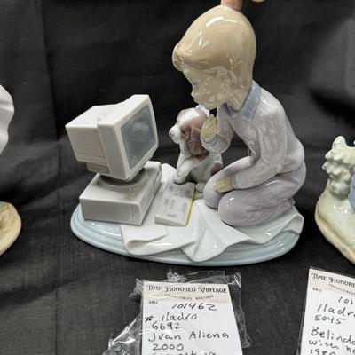 Sale Photo Thumbnail #506: 6 Lladro or Nao figurines all in perfect condition. No original boxes or COA. Can be shipped  double double boxed. These Lladros were part of a large collection from an avid Lladro fan. being sold now to benefit the family. The two clowns are made in Chin