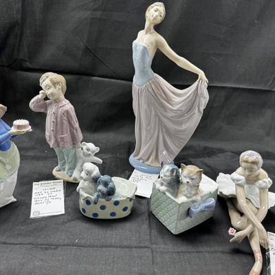 Sale Photo Thumbnail #518: 6 Lladro or Nao figurines all in perfect condition. No original boxes or COA. Can be shipped  double double boxed. These Lladros were part of a large collection from an avid Lladro fan. being sold now to benefit the family.