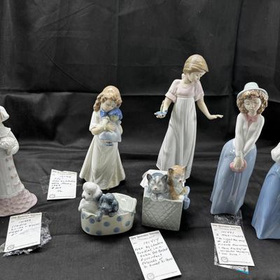 Sale Photo Thumbnail #532: 6 Lladro or Nao figurines all in perfect condition. No original boxes or COA. Can be shipped  double double boxed. These Lladros were part of a large collection from an avid Lladro fan. being sold now to benefit the family.