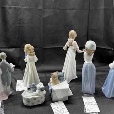Sale Photo Thumbnail #545: 6 Lladro or Nao figurines all in perfect condition. No original boxes or COA. Can be shipped  double double boxed. These Lladros were part of a large collection from an avid Lladro fan. being sold now to benefit the family.