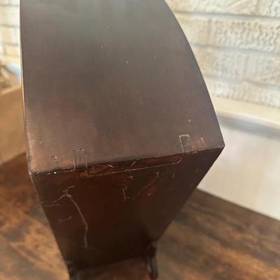 Vintage Rosewood Display Shelf with Open Compartments