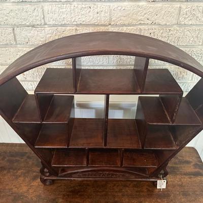 Vintage Rosewood Display Shelf with Open Compartments