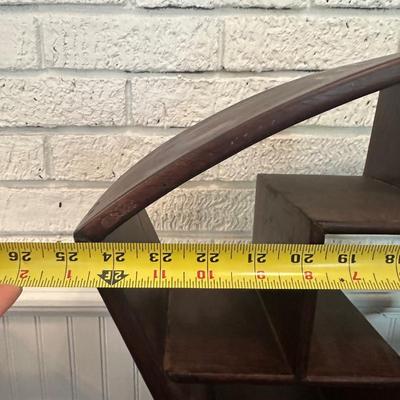 Vintage Rosewood Display Shelf with Open Compartments