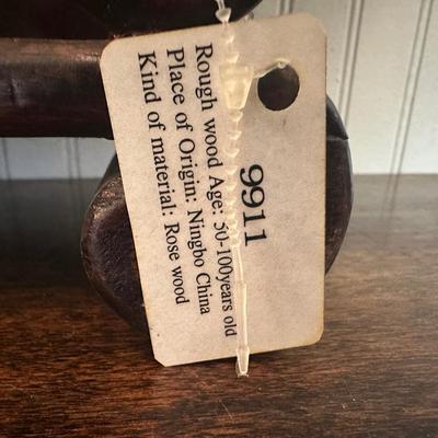 Vintage Rosewood Display Shelf with Open Compartments