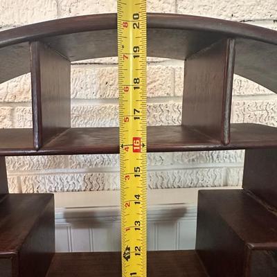 Vintage Rosewood Display Shelf with Open Compartments