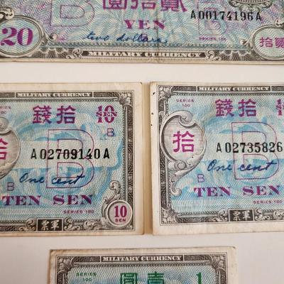 Grouping of WW2 Military Currency Notes